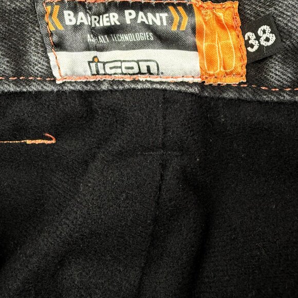 Icon Barrier Pants Men's 38 Black Super Duty Asphalt Technologies Motorcycle - Picture 8 of 16